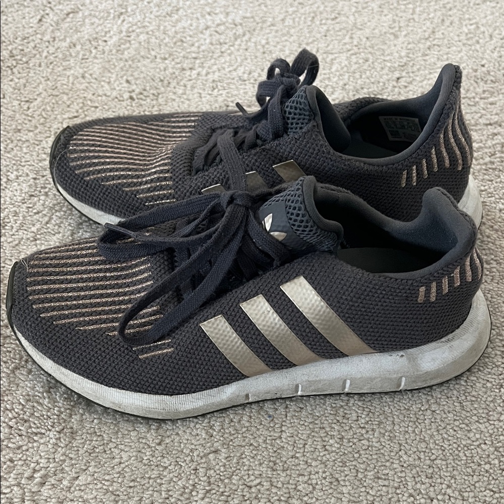 Adidas Grey and Gold Running Shoes